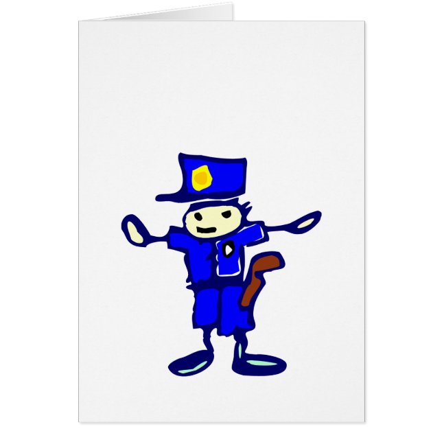 漫画の子どもアート警察官 (正面)