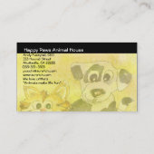 漫画の子ネコの子犬のロゴの名刺 名刺 (裏面)