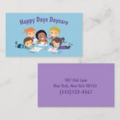 漫画の子供が着色の子供の保育園サービス 名刺 (正面/裏面)