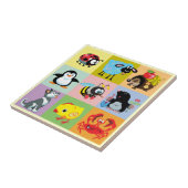 漫画の子供へ動物 タイル (側面)