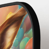 漫画の子犬とピックボールのパドルカバー ピックルボールラケット (左詳細)