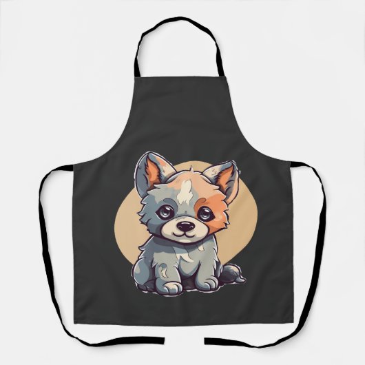 漫画の子犬 エプロン (正面)