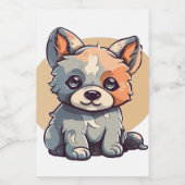 漫画の子犬 フードラベル (シングルラベル)