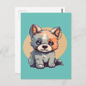 漫画の子犬 ポストカード (正面/裏面)