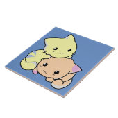 漫画の子猫のセラミックタイル タイル (側面)