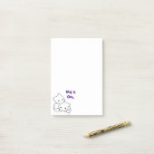 漫画の子猫をハグ、可愛い猫との友情 ポストイット (デスク上)