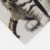 漫画の子猫ストライプの子猫の声グレー フリースブランケット (角)