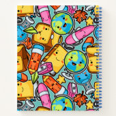 漫画の学校の柄 ノートブック (裏面)