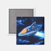 漫画の宇宙人の宇宙船 マグネット (正面/裏面)