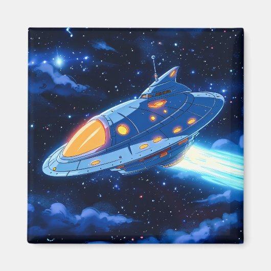 漫画の宇宙人の宇宙船 マグネット (正面)