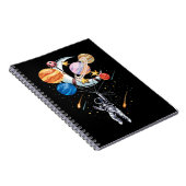 漫画の宇宙飛行士宇宙気球惑星 ノートブック (右側)