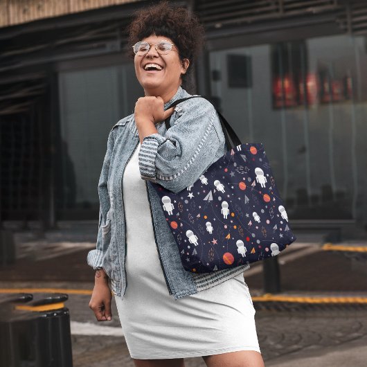 漫画の宇宙飛行士 トートバッグ