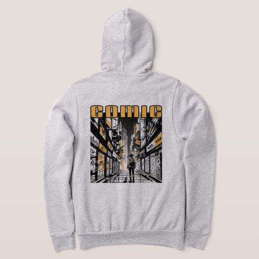 漫画の完全なZip パーカ (レイダウン裏面)