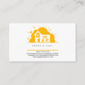 漫画の家メイドクリーニングサービスイエロー 名刺 (正面)