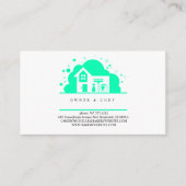 漫画の家メイドクリーニングサービスブルー 名刺 (正面)