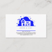 漫画の家メイドクリーニングサービスブルー 名刺 (正面)