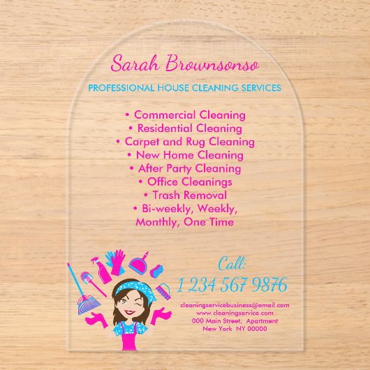 漫画の家政婦メイドジャニカル アクリル招待状 (正面)