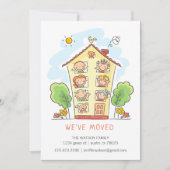 漫画の家族の家に移動アナウンスメントカード カード (正面)