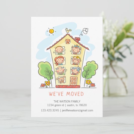 漫画の家族の家に移動アナウンスメントカード カード (スタンド正面)