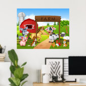 漫画の家畜 ポスター (ホームオフィス)