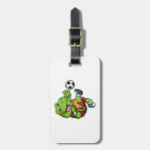 漫画の小さなカメ遊のサッカー ラゲッジタグ (正面縦)