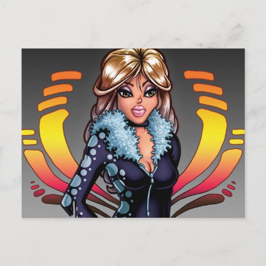 漫画の少女 ポストカード (正面)