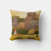 漫画の少年の熱帯ジャングル動物 クッション (正面)