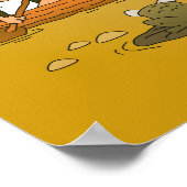 漫画の少年の熱帯ジャングル動物 ポスター (角)