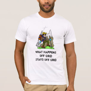 漫画の屋外のハイキングの以外格子Tシャツはカスタマイズ Tシャツ