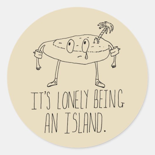 漫画の島 ラウンドシール (正面)