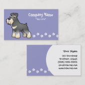 漫画の巨大なか標準またはミニチュア・シュナウツァー 名刺 (正面/裏面)