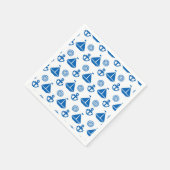 漫画の帆船の模様 スタンダードカクテルナプキン (角)