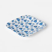 漫画の帆船の模様 ペーパープレート (傾斜あり)