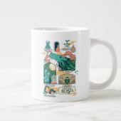 漫画の幻想的な動物の場面 ジャンボコーヒーマグカップ (右)