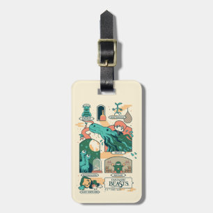 漫画の幻想的な動物の場面 ラゲッジタグ