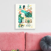 漫画の幻想的な獣のシーン キャンバスプリント (インサイチュ (リビング))