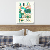 漫画の幻想的な獣のシーン キャンバスプリント (インサイチュ (寝室))