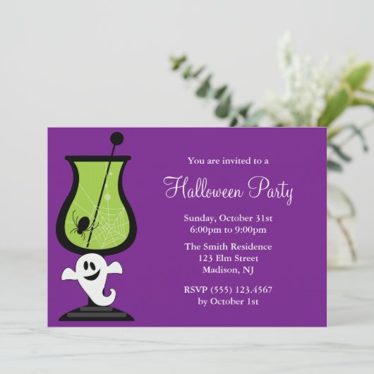 漫画の幽霊のハローウィンパーティ 招待状 (スタンド正面)