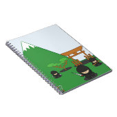 漫画の忍者(田舎で) ノートブック (右側)