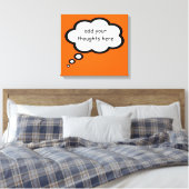 漫画の思考バルーンの装飾 キャンバスプリント (インサイチュ (寝室))