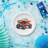 漫画の怪物トラック ペーパープレート (パーティー)