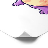 漫画の恐竜のイラストレーション ポスター (角)