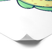 漫画の恐竜のイラストレーション ポスター (角)