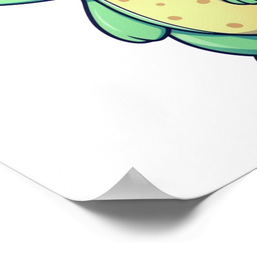 漫画の恐竜のイラストレーション ポスター (角)