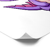 漫画の恐竜のイラストレーション ポスター (角)