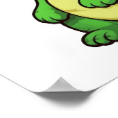 漫画の恐竜のイラストレーション ポスター (角)