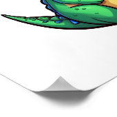 漫画の恐竜のイラストレーション ポスター (角)