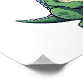 漫画の恐竜のイラストレーション ポスター (角)