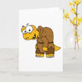 漫画の恐竜の背中。 カード (黄色い花)