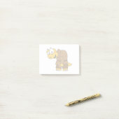 漫画の恐竜の背中。 ポストイット (デスク上)